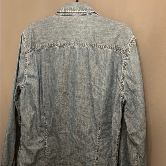 Guess Blue Long Sleeve Button Down Shirt - Picture 10 of 10